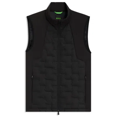 Hugo Boss Down-filled Gilet With Welded-logo Pattern