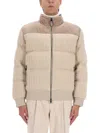 Hugo Boss Boss Down Jacket Lheath In Neutral