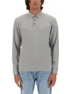 Hugo Boss Organic-cotton Polo Shirt With Embroidered Logo In Grey