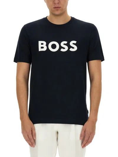 Hugo Boss Dpp-t-shirt With Logo In Blue