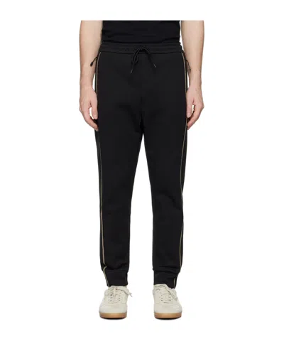Hugo Boss Black Logo-embossed Sweatpants In 001-black