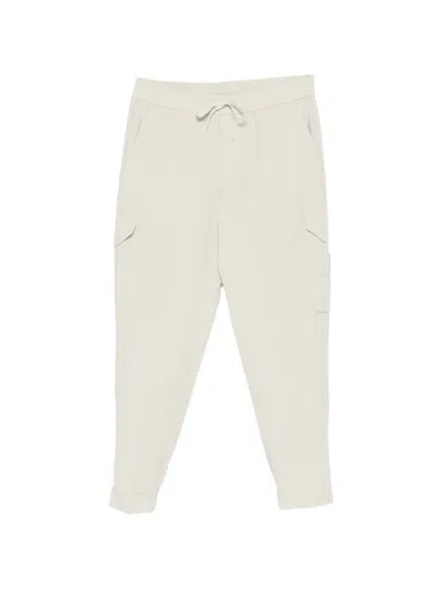 Hugo Boss Drawstring Cargo Trousers In Neutral
