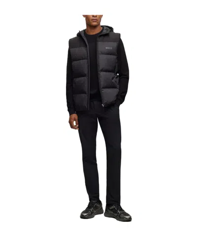 Hugo Boss Drawstring Casual Jogger Trousers In Black