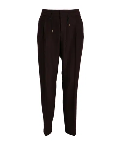 Hugo Boss Drawstring Casual Pants In Black