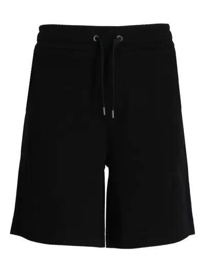 Hugo Boss Drawstring Cotton Shorts In Black