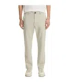 Hugo Boss Drawstring-cuffed Trousers In White