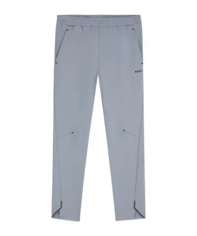 Hugo Boss Drawstring Elastic Waist Sweatpants In Gray
