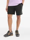 Hugo Boss Drawstring-fastening Acid-wash Shorts In Gray