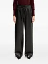 Hugo Boss Drawstring-fastening Palazzo Pants In Black