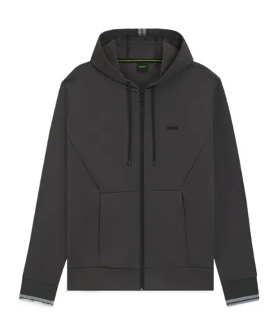 HUGO BOSS ZIP-UP HOODED SWEATSHIRT