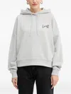 Hugo Boss Drawstring Hoodie In Gray
