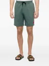 Hugo Boss Drawstring Jersey Shorts In Green
