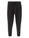 Hugo Boss Drawstring Pleated Trousers In Black