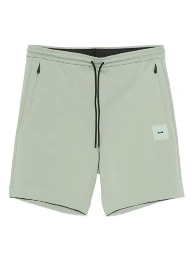 Hugo Boss Drawstring Pocket Shorts In Green