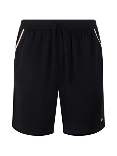 Hugo Boss Drawstring Relaxed Fit Shorts In Blue