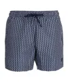 Hugo Boss Boss Men Beach Boxer Shorts With Season Motif In Blue
