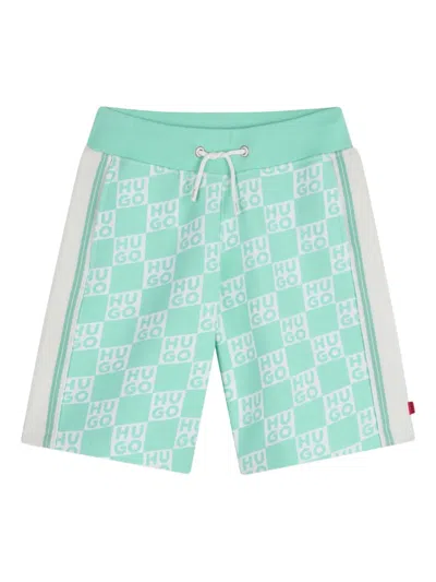 Hugo Boss Kids' Drawstring Shorts In Green