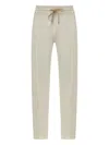 Hugo Boss Drawstring Side-zip Track Pants In Neutral