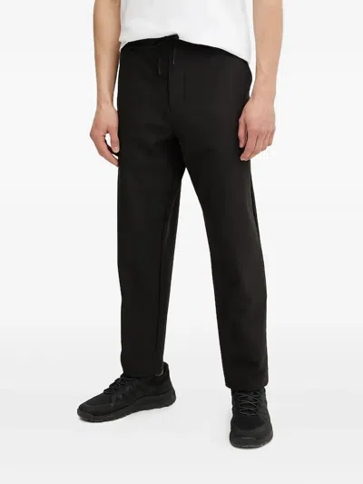 Hugo Boss Drawstring Straight-leg Trousers In Green