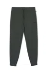 Hugo Boss Waffle-structure Pyjama Bottoms In A Cotton Blend In Green