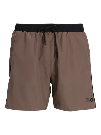 Hugo Boss Badeshorts Mit Kordelzug In Brown