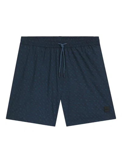Hugo Boss Drawstring Swim Shorts In Blue