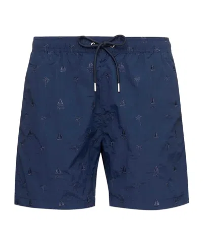 Hugo Boss Drawstring Swim Trunks In Blue