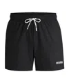 Hugo Boss Haiti Recycled Polyamide Swim Trunks In Black