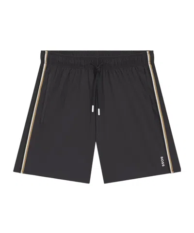 Hugo Boss Drawstring Swimming Trunks In Black