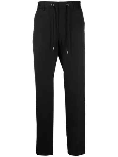 Hugo Boss Drawstring Tailored Trousers In Black