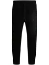 Hugo Boss Cotton-blend Tracksuit Bottoms With Hd Logo Print In Black