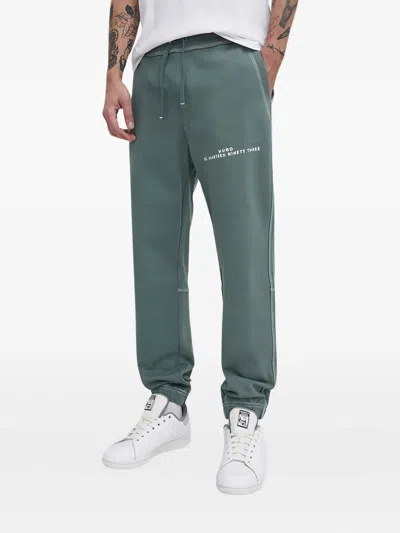 Hugo Boss Drawstring Track Pants In Green