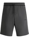 Hugo Boss Drawstring Track Shorts In Grey