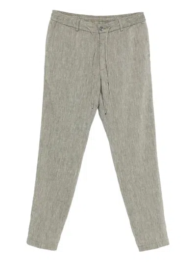 Hugo Boss Drawstring Trousers In Gray