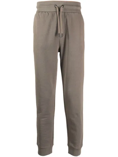 Hugo Boss Drawstring-waist Cotton-blend Track Pants In Brown