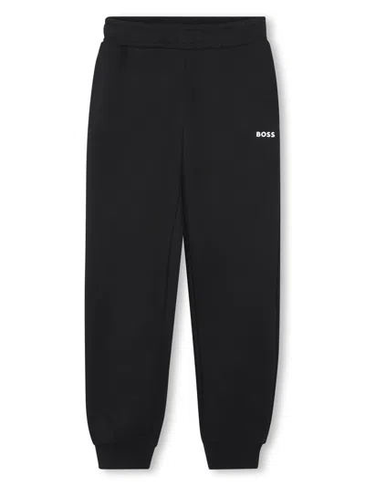 Hugo Boss Drawstring Waist Logo Joggers For Boys In Black