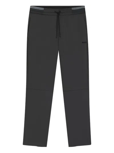 Hugo Boss Drawstring-waist Panelled Track Pants In Gray
