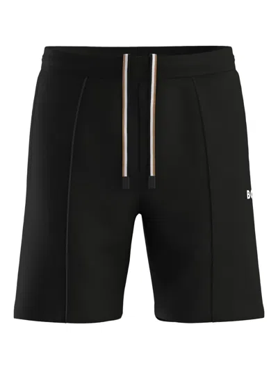 Hugo Boss Drawstring-waist Shorts In Black