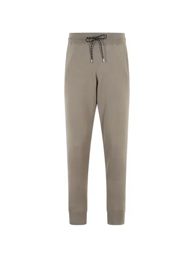 Hugo Boss Open Brown H Joggers With Drawstring Waistband In Gray