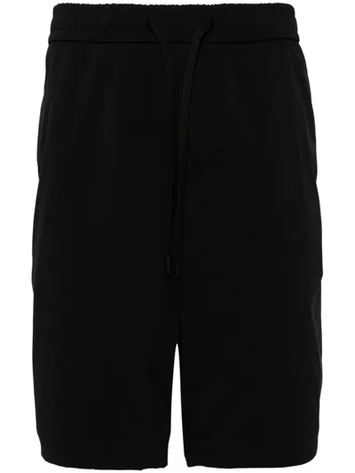 Hugo Boss Drawstring-waistband Track Shorts In Black