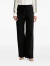 Hugo Boss Drawstring Wide-leg Trousers In Black