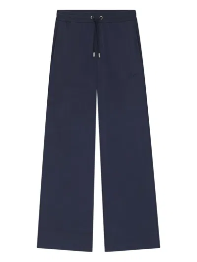 Hugo Boss Wide-leg-hose Mit Kordelzug In Blue