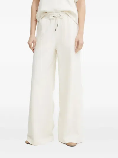 Hugo Boss Drawstring Wide-leg Trousers In Neutral