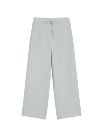 Hugo Boss Drawstring-waist Wide-leg Track Pants In Blue