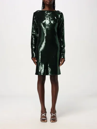 Hugo Boss Emaxa Sequinned Dress In Grün