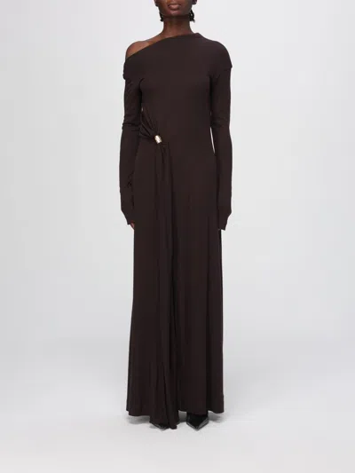 Hugo Boss Dress Boss Woman Color Plum In Brown