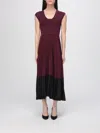Hugo Boss Dress Boss Woman Color Plum In Multi