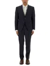 Hugo Boss Tailored Suit Buttoned Cuffs In Black