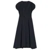 Hugo Boss Dress With Buckled Belt In Black