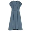 Hugo Boss Dress With Buckled Belt In Blue